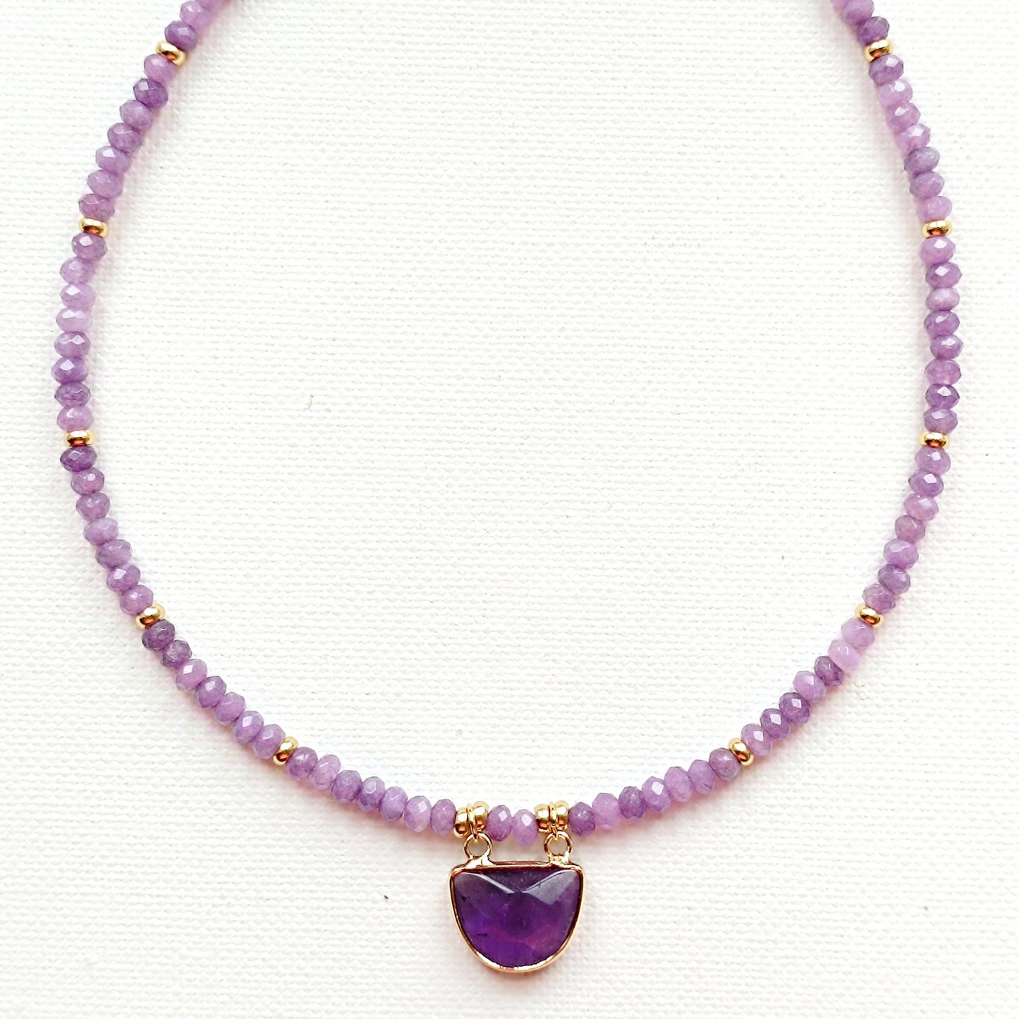 Kette Jade and Amethyst