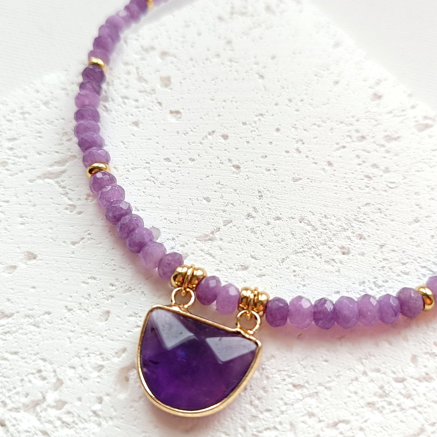 Kette Jade and Amethyst