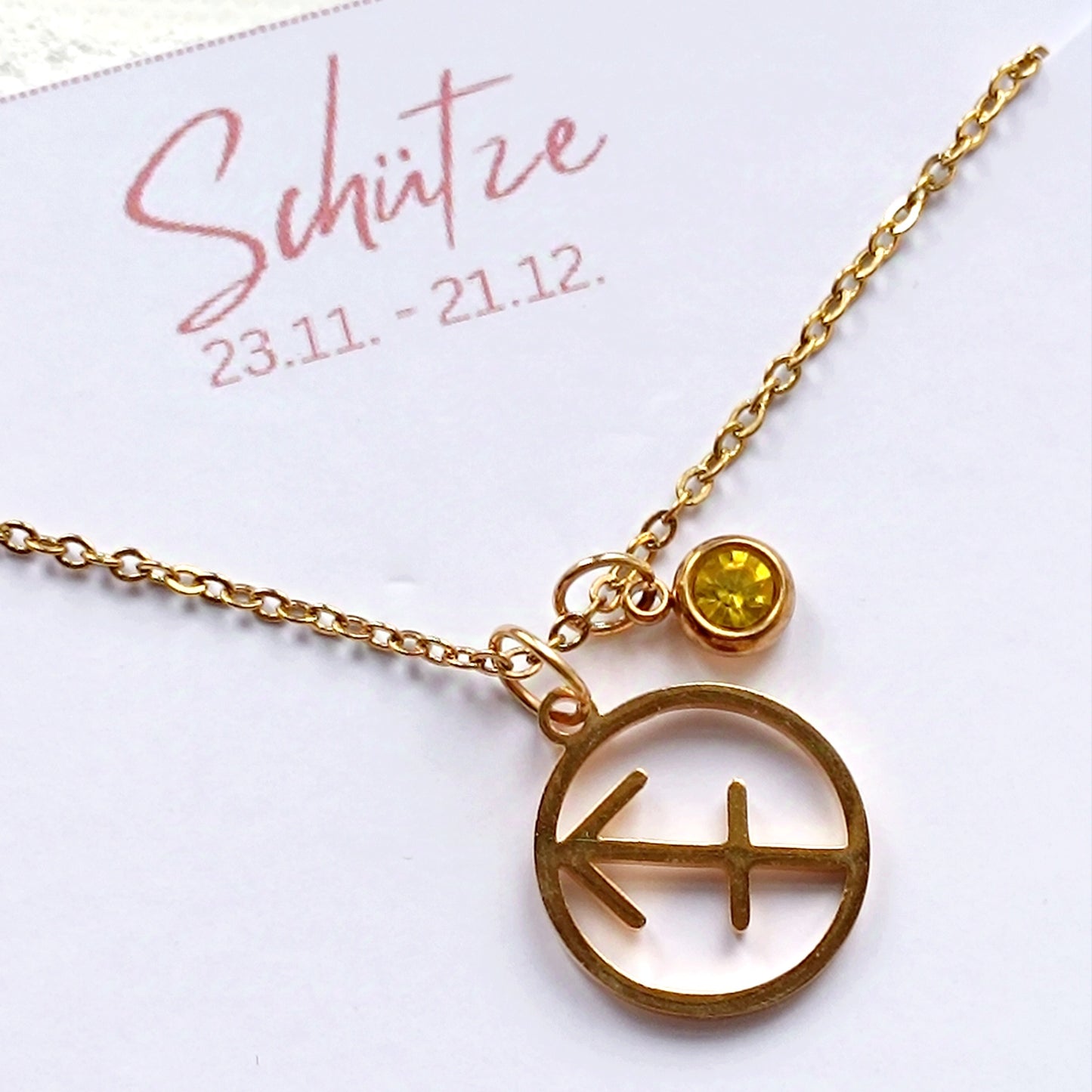 HALSKETTE Sternzeichen Geburtsstein