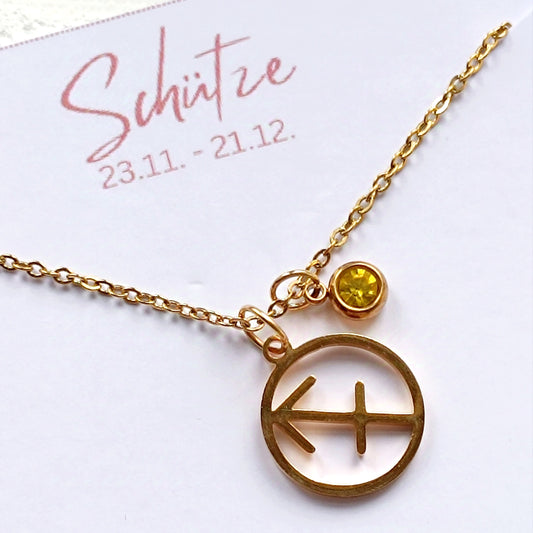 HALSKETTE Sternzeichen Geburtsstein