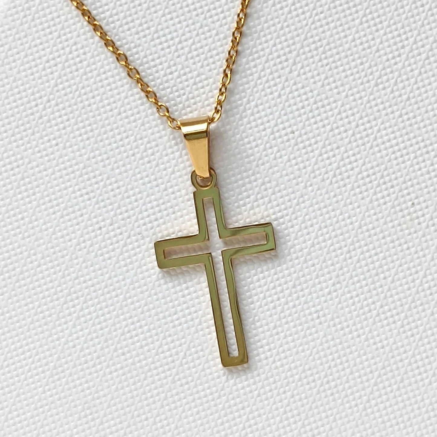 HALSKETTE KREUZ EDELSTAHL