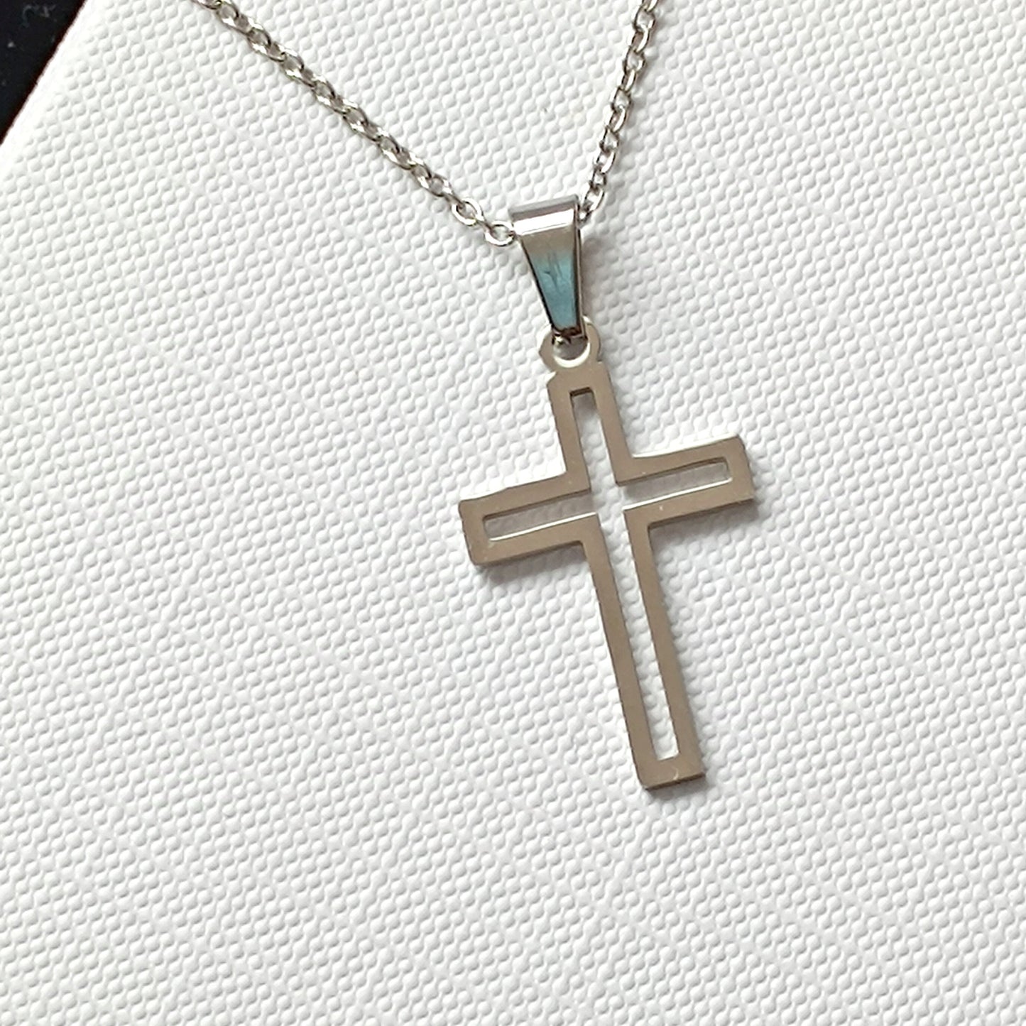 HALSKETTE KREUZ EDELSTAHL
