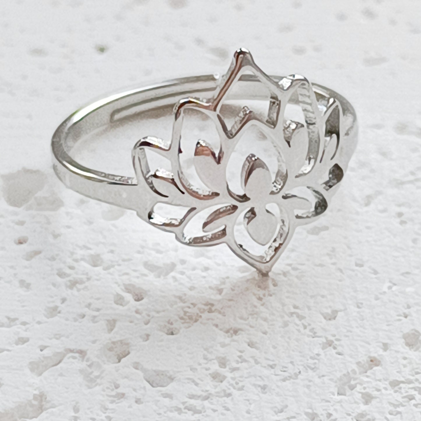 Ring Edelstahl Lotus
