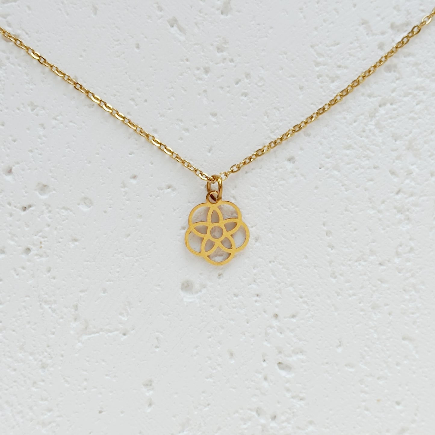 Edelstahlkette Blume