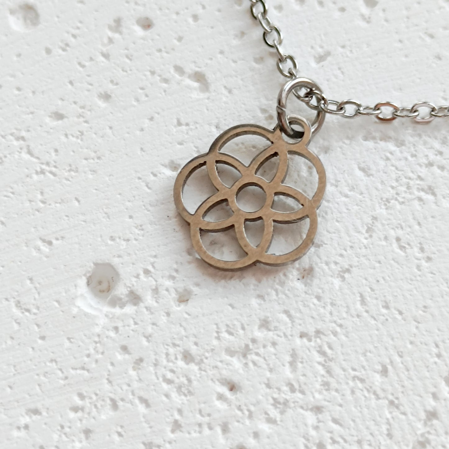 Edelstahlkette Blume