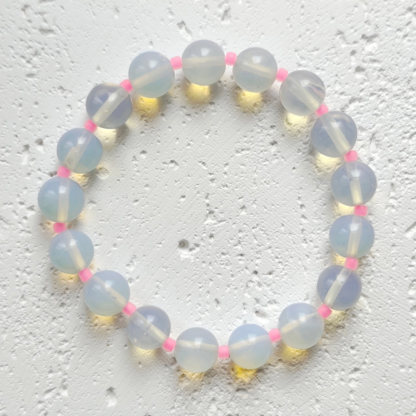 Statement Armband Opalit pink / orange