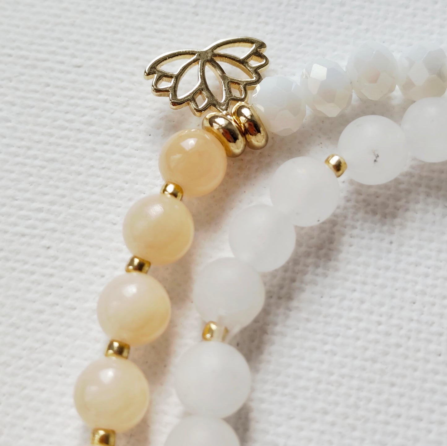 Twin Mala White / peach