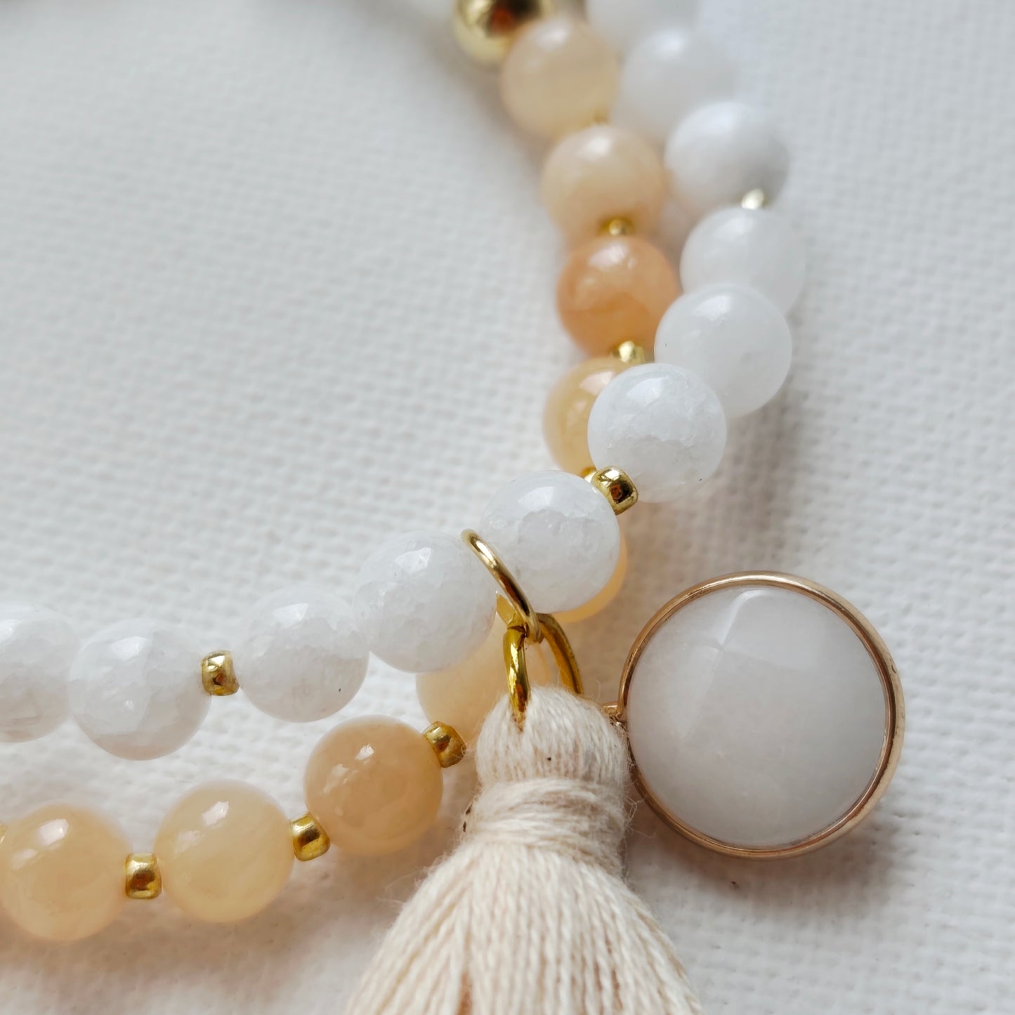 Twin Mala White / peach