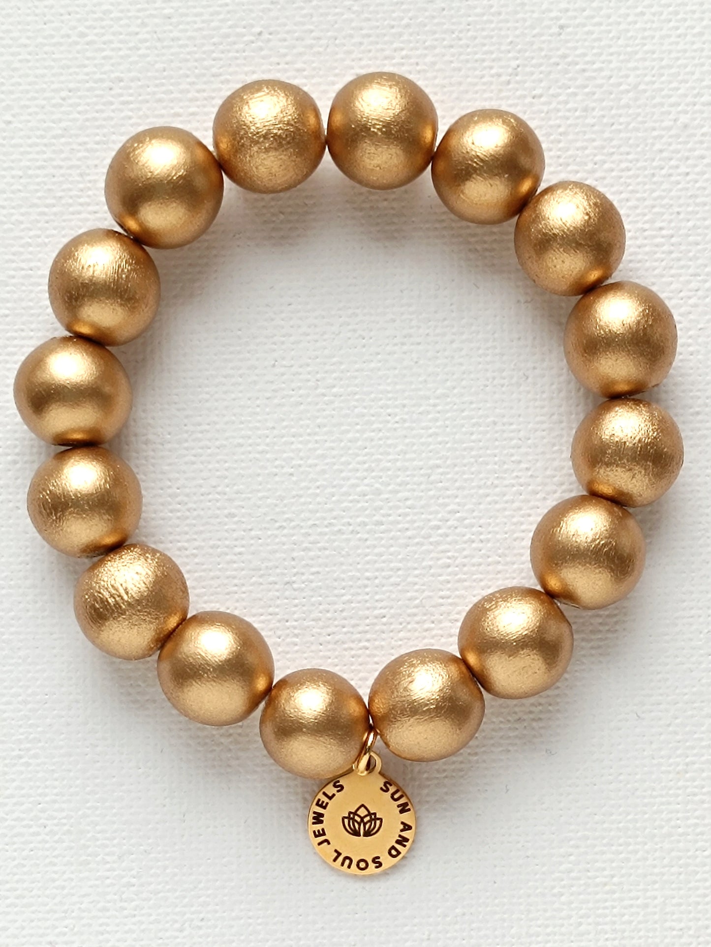 Chunky Armband Gold Holz