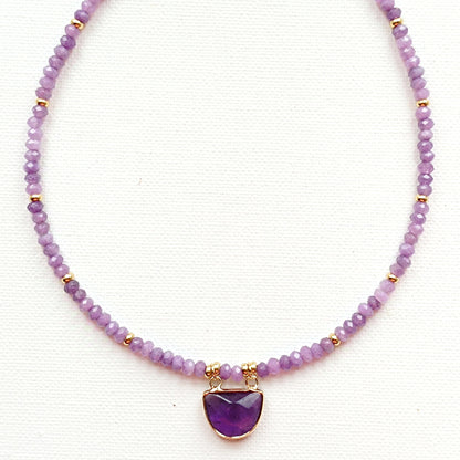 Kette Jade and Amethyst
