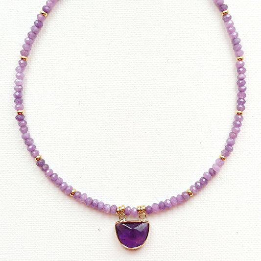 Kette Jade and Amethyst