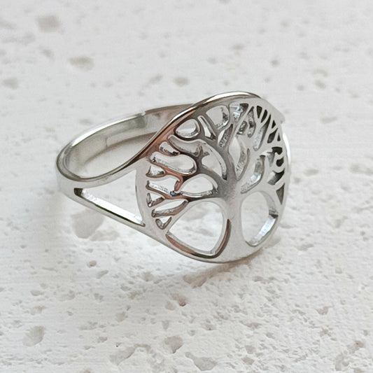 Ring Edelstahl Tree of Life