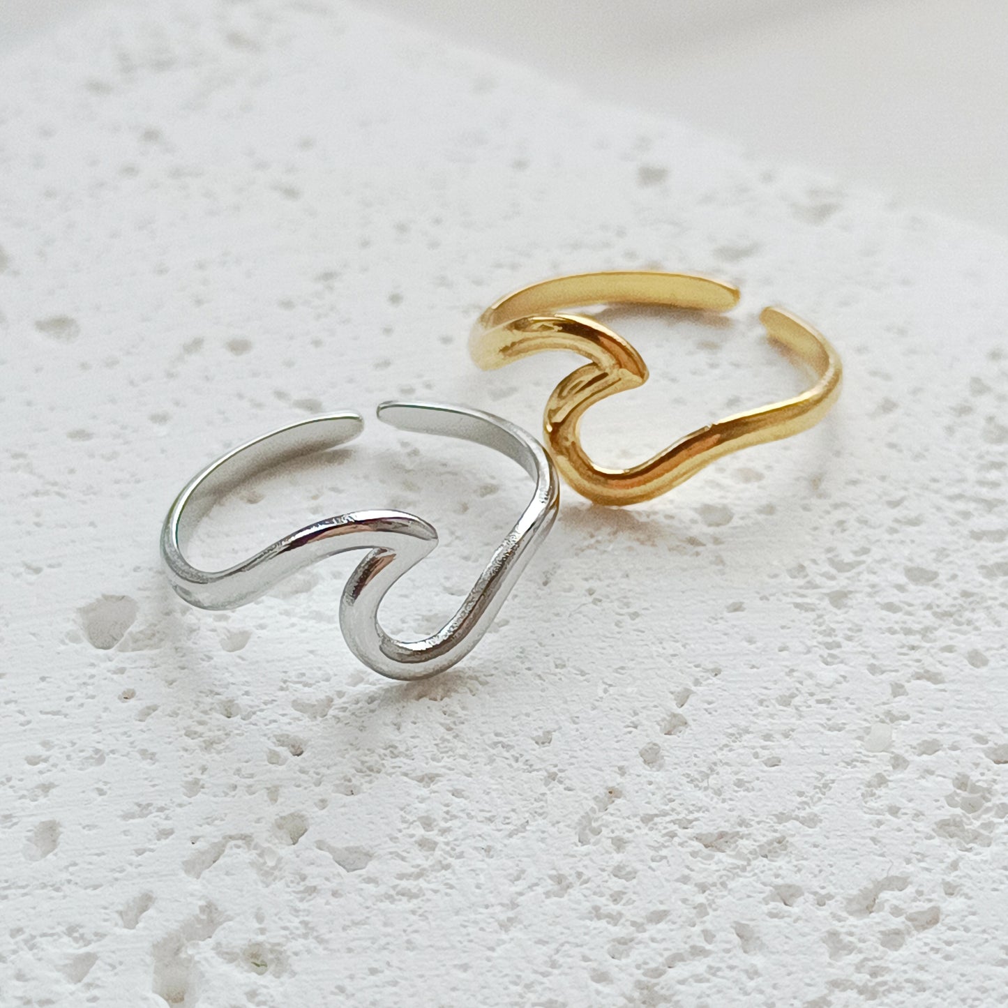 Ring Edelstahl Wave