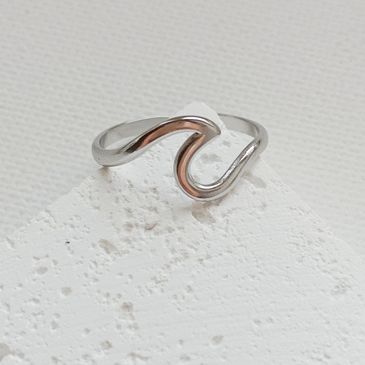 Ring Edelstahl Wave
