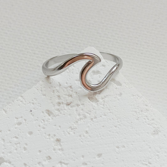 Ring Edelstahl Wave