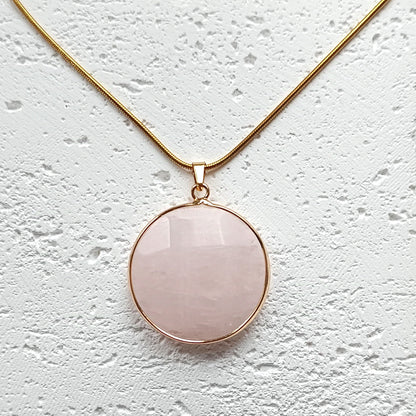 Schlangenkette Rosenquarz