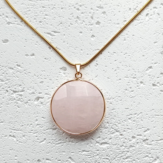 Schlangenkette Rosenquarz