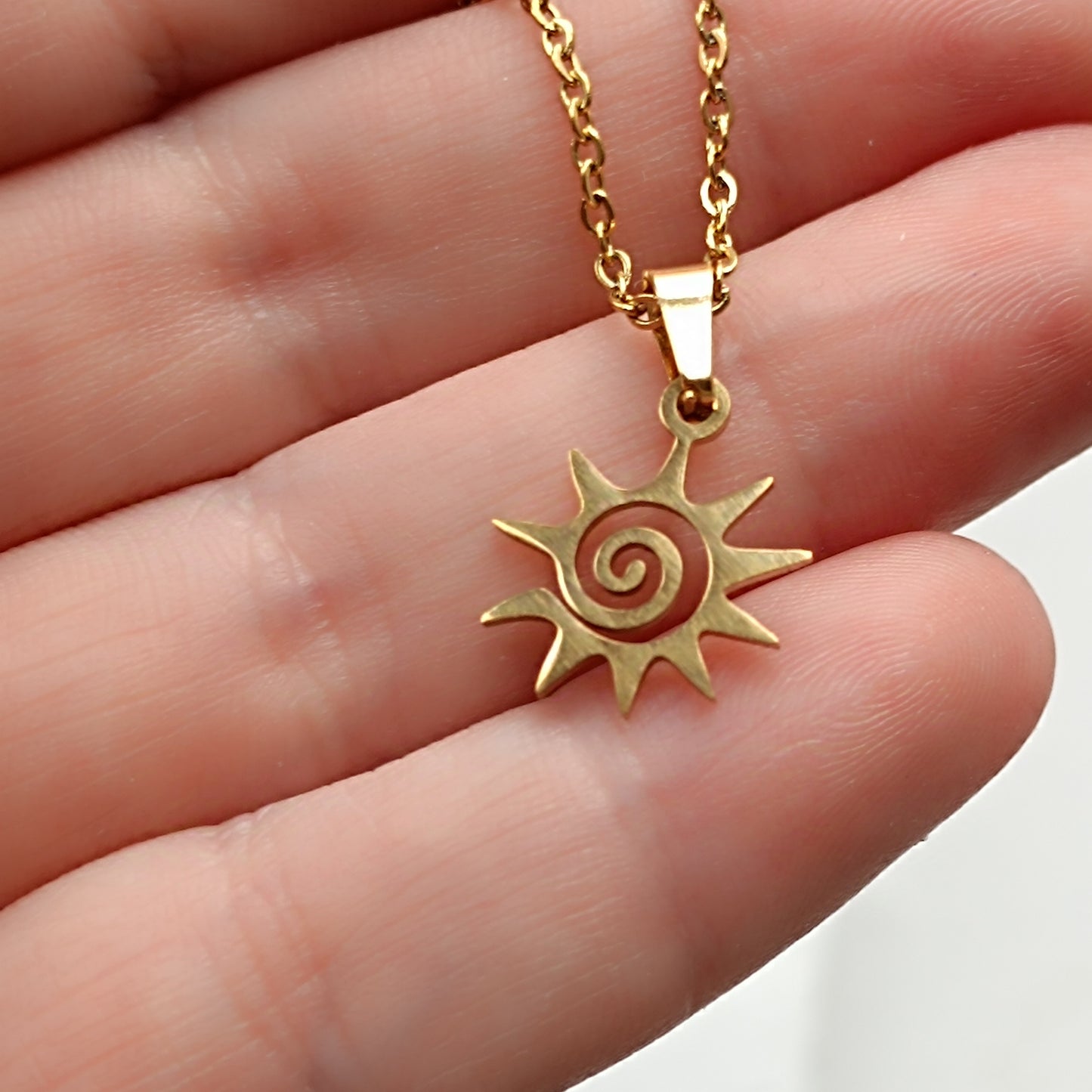 Halskette Sonne Spirale