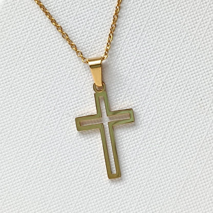 HALSKETTE KREUZ EDELSTAHL