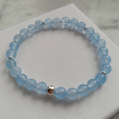 ARMBAND JADE AQUAMARIN