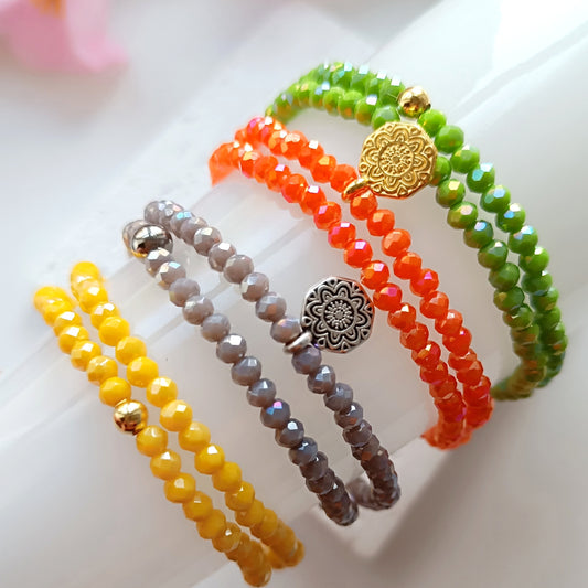 Doppelarmband Glasperlen