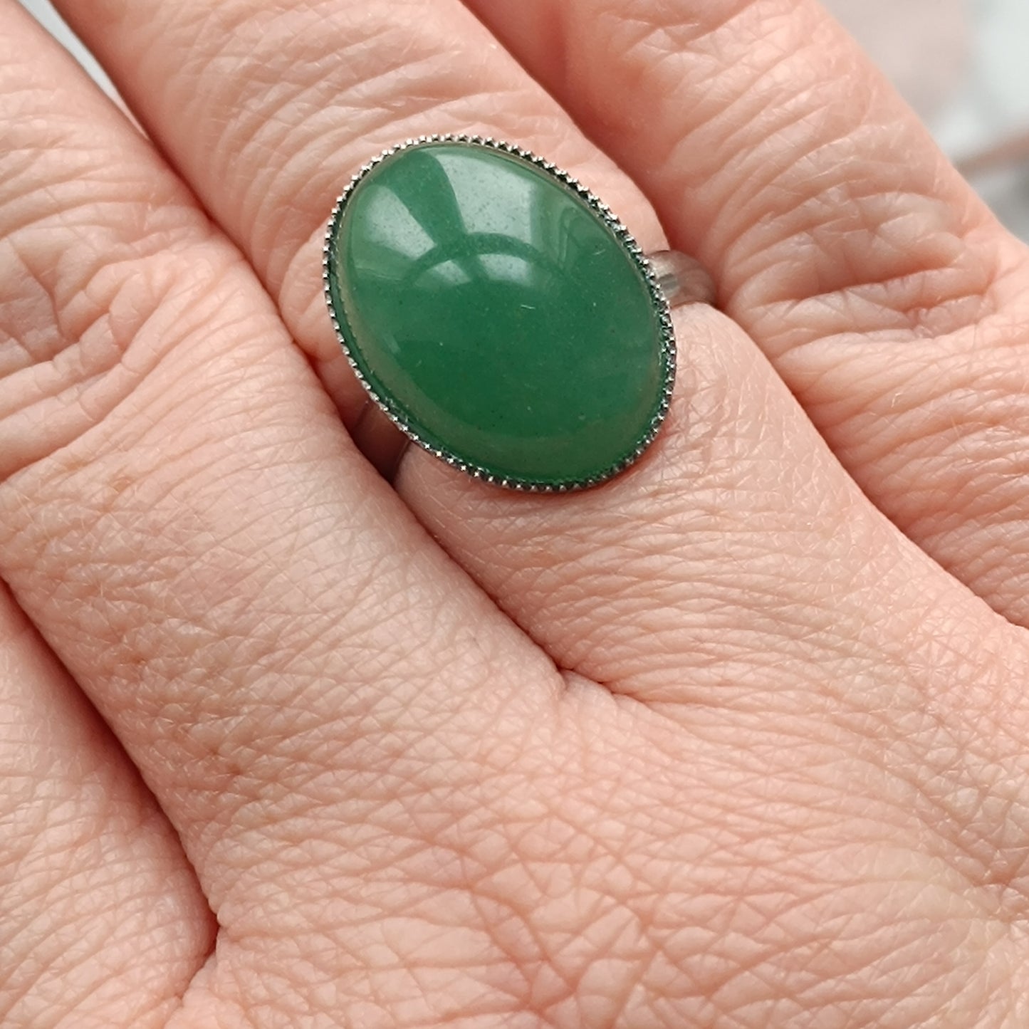Ring Edelstein oval