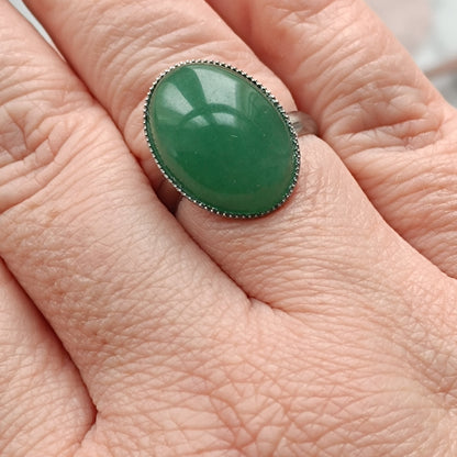 Ring Edelstein oval