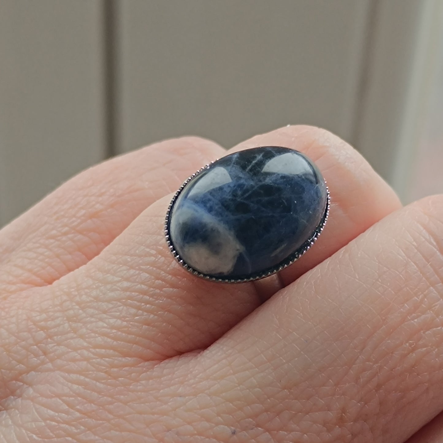 Ring Edelstein oval