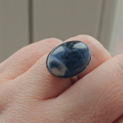 Ring Edelstein oval
