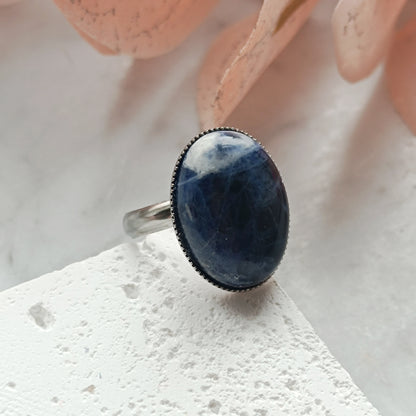 Ring Edelstein oval