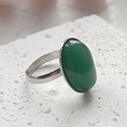 Ring Edelstein oval