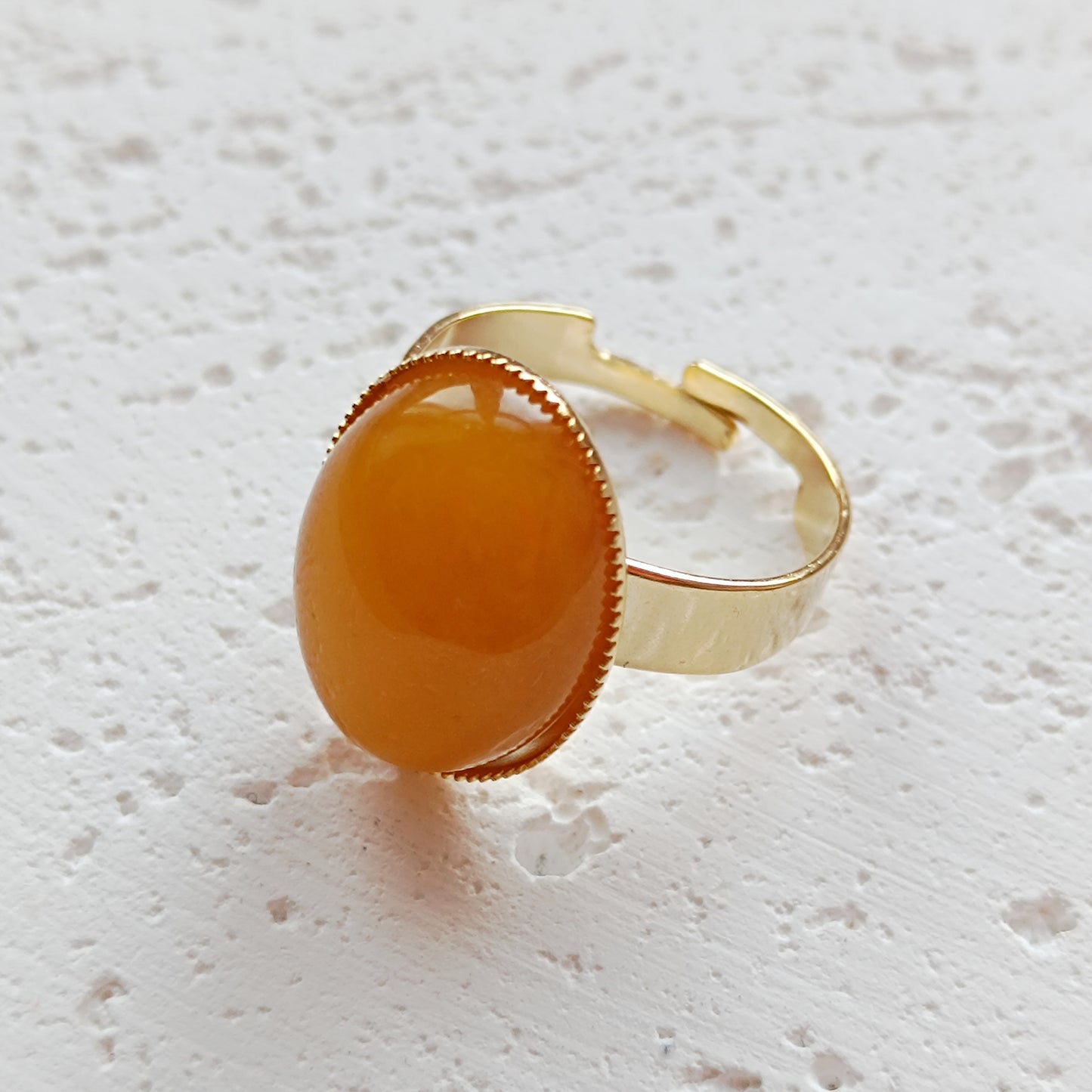 Ring Edelstein oval