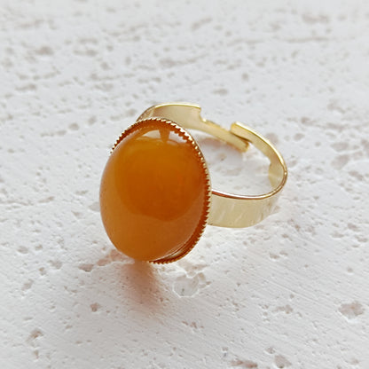 Ring Edelstein oval