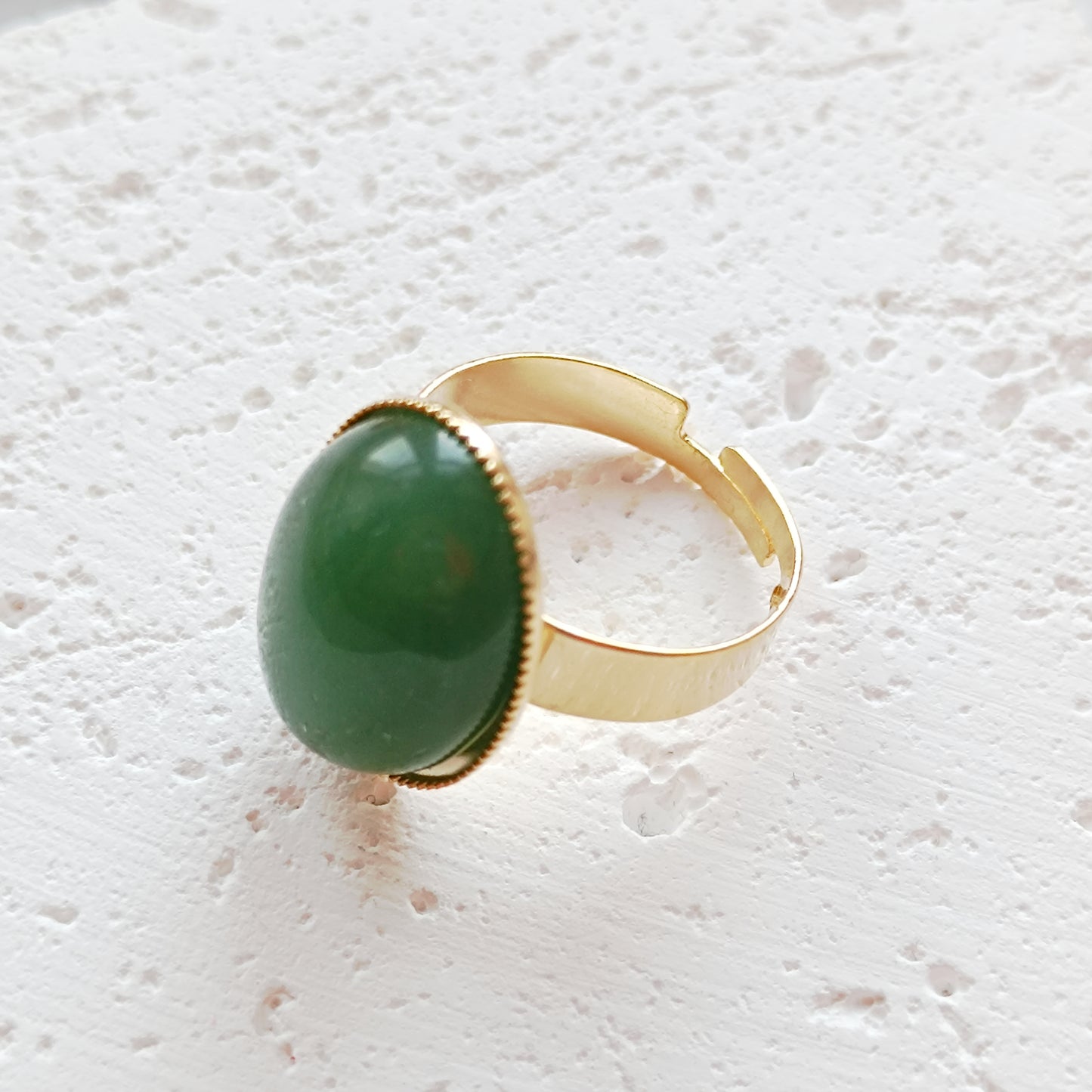 Ring Edelstein oval