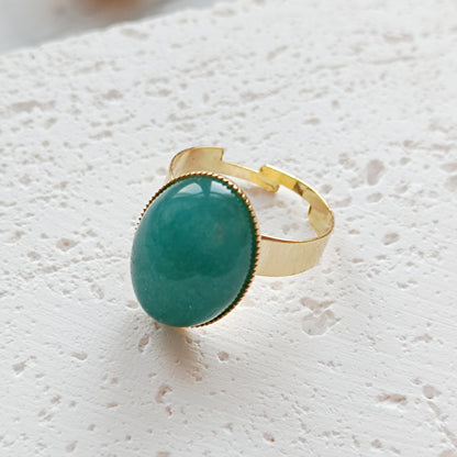 Ring Edelstein oval