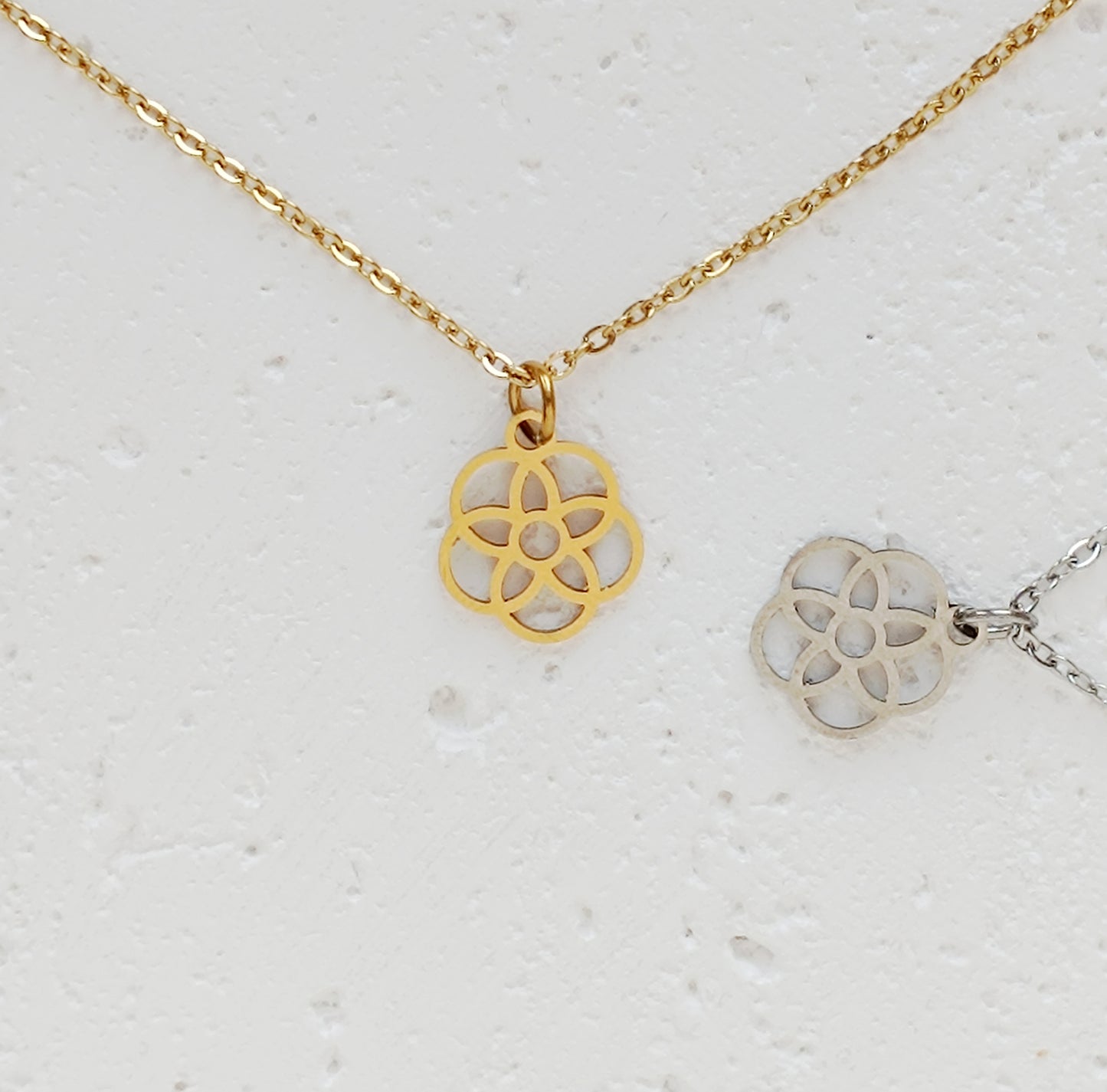 Edelstahlkette Blume