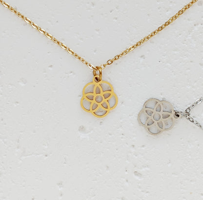 Edelstahlkette Blume