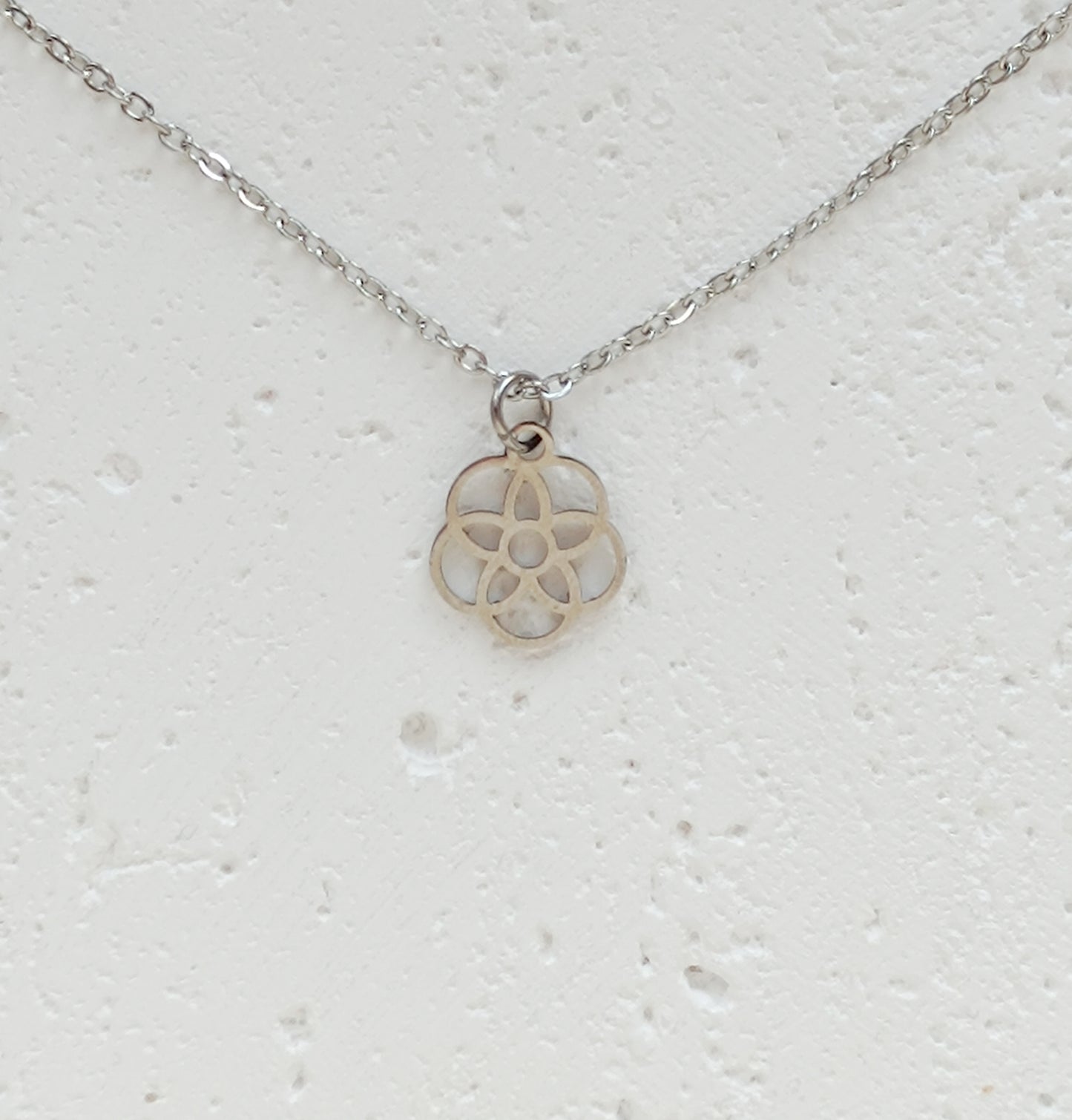 Edelstahlkette Blume