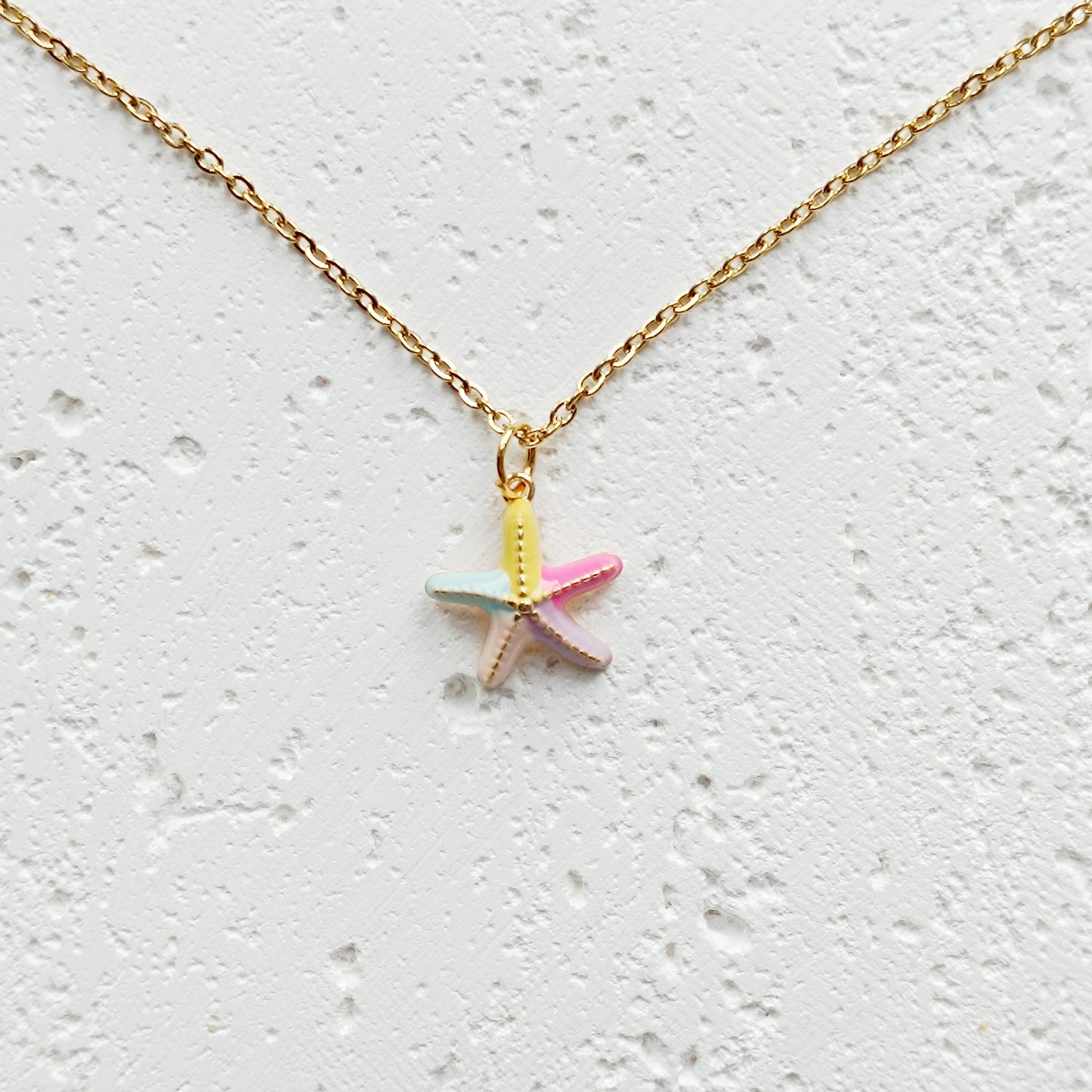 Halskette Pastell Starfish 18k