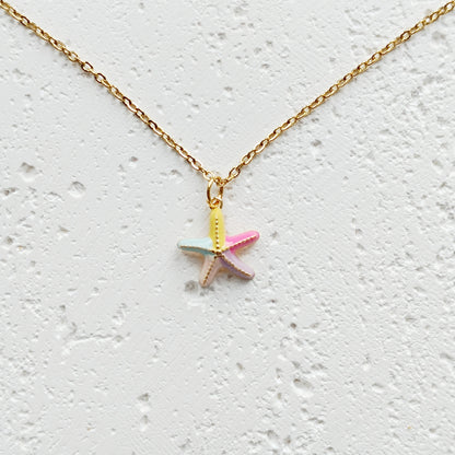 Halskette Pastell Starfish 18k