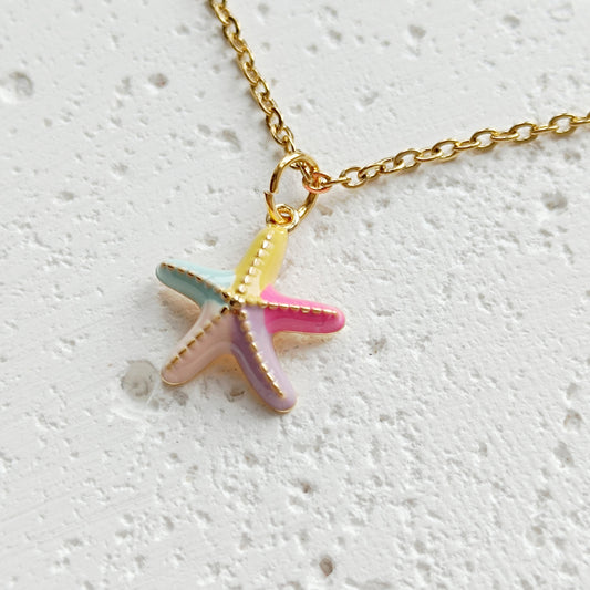 Halskette Pastell Starfish 18k