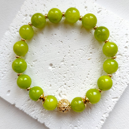 Statement Armband Jade gold